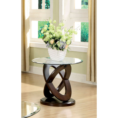 Ronks Glass Top End Table