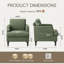 Fauteuil d'appoint rembourré de 74 cm de large avec poche de rangement latérale-709913164