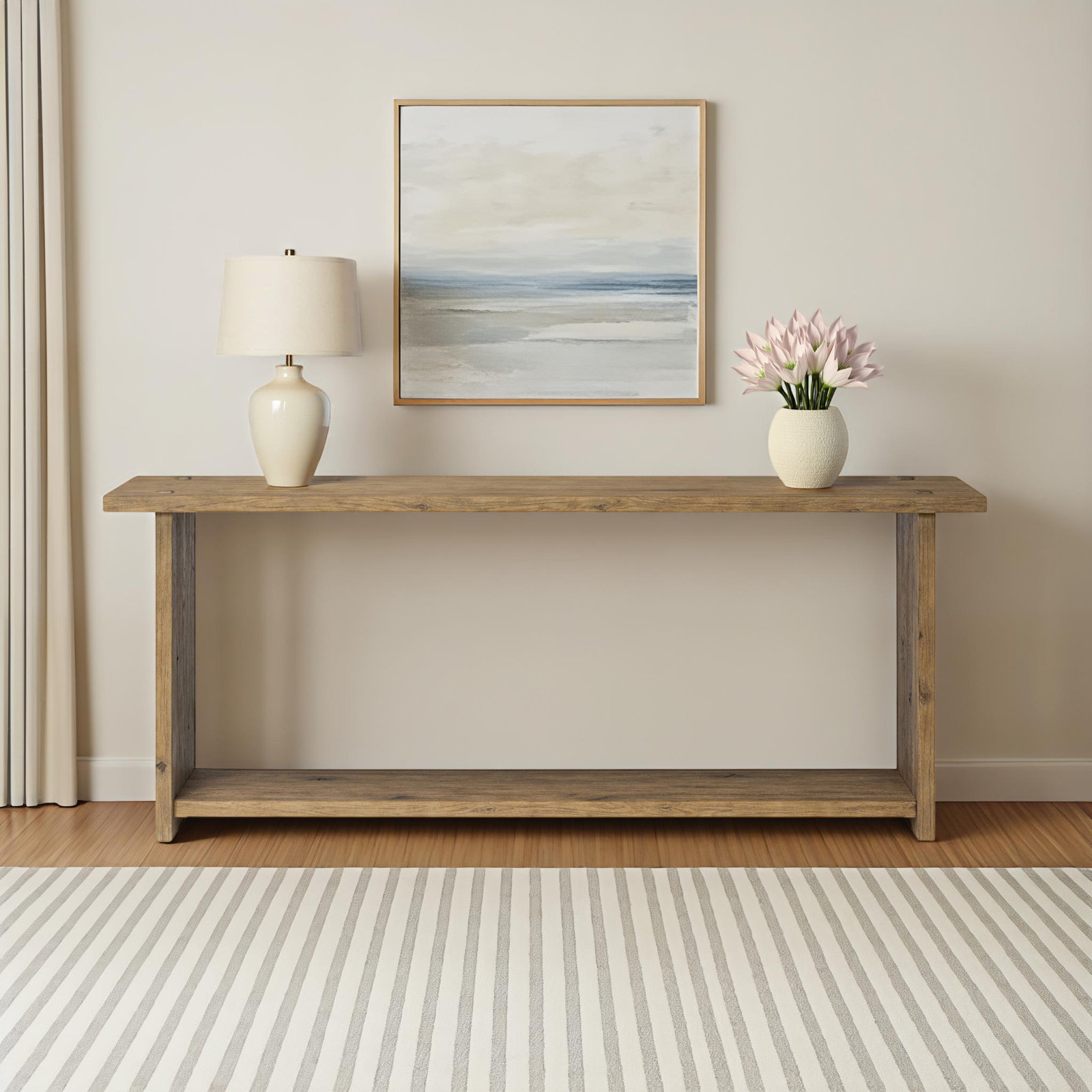 78" Console Table, Natural
