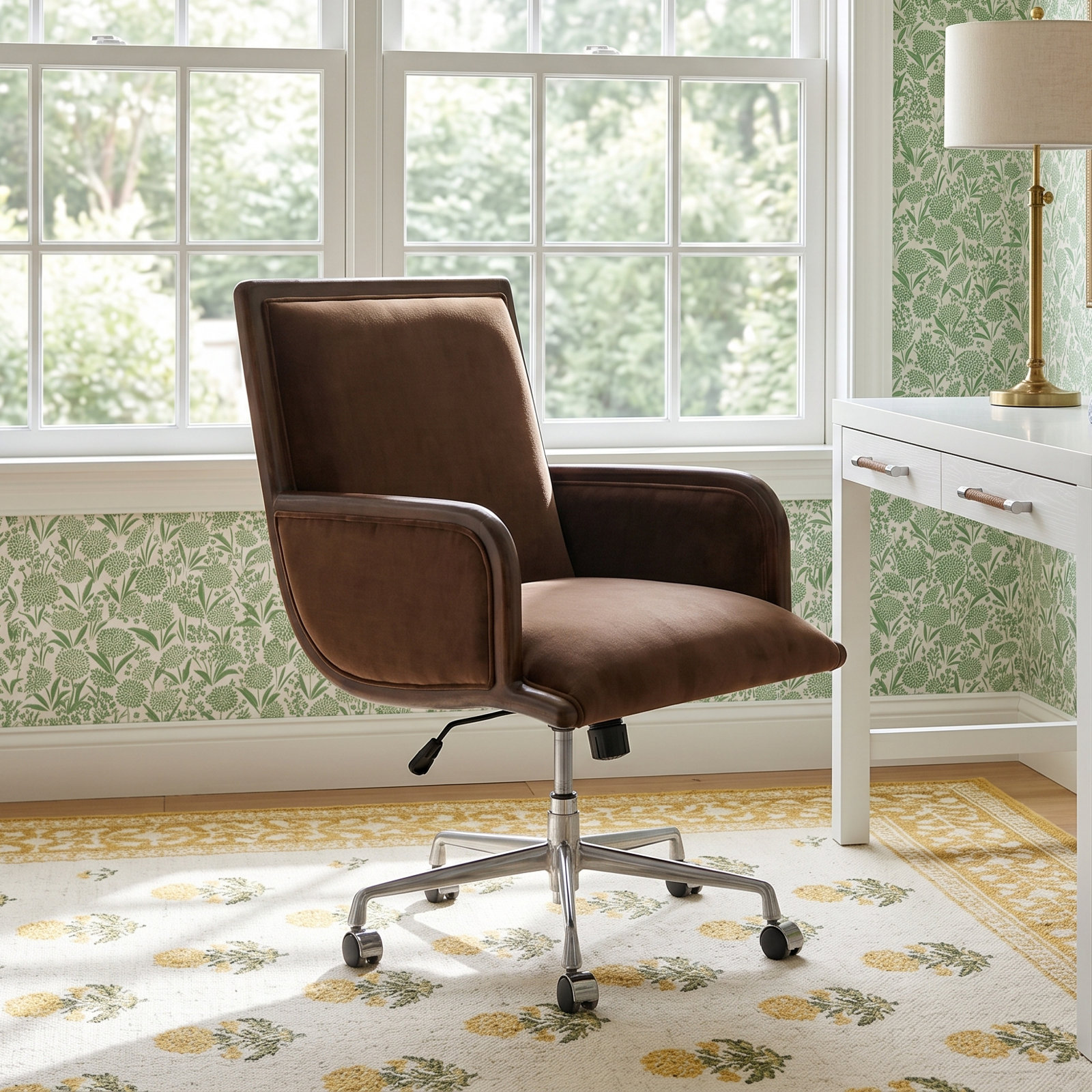 Marden Swivel Office Chair, Brown