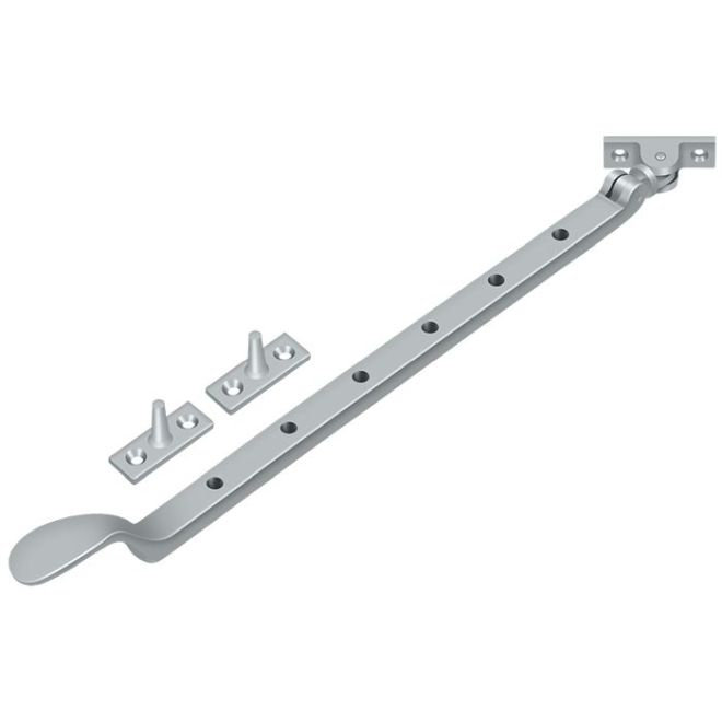 Colonial Casement Stay Adjuster, Brushed Chrome