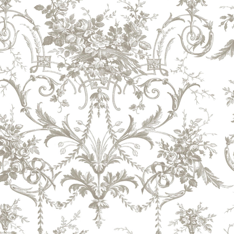 Papier peint Laura Ashley Tuileries, Gris