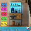 Tablette rustique pour bouteilles de vin brun