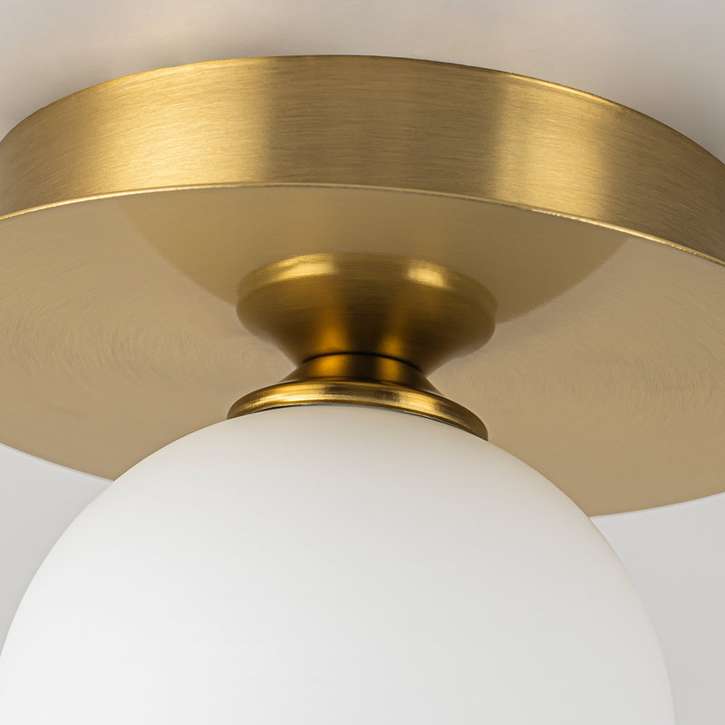 Plafonnier ovale en verre, Gold