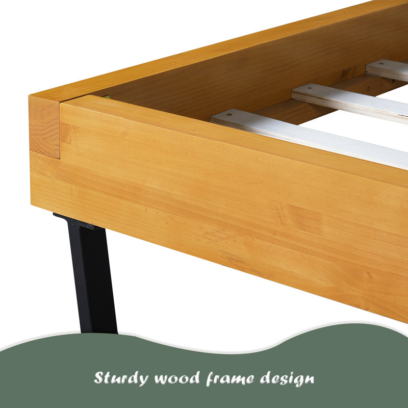 PINE WOOD BED FRAME, King