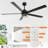 65" Rivenbark 5 - Blade Caged Ceiling Fan with LED Lights and Remote Control