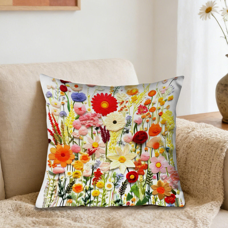 Housse de coussin à motif de tête de canapé