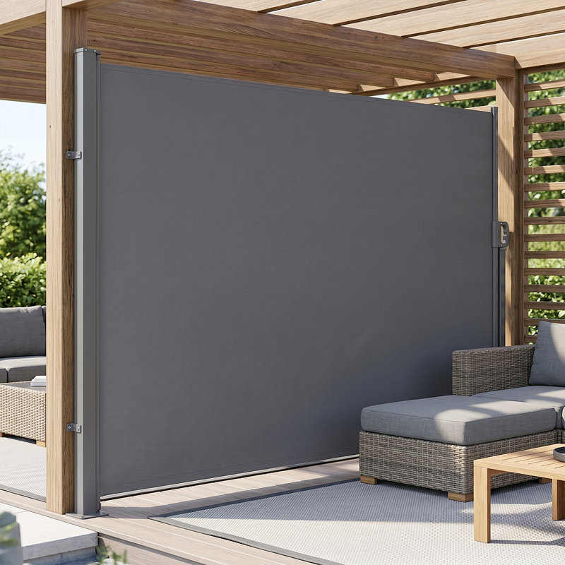 Multi-Functional Outdoor Privacy Divider, UV-Resistant Side Awning For Garden, Terrace, Or Balcony