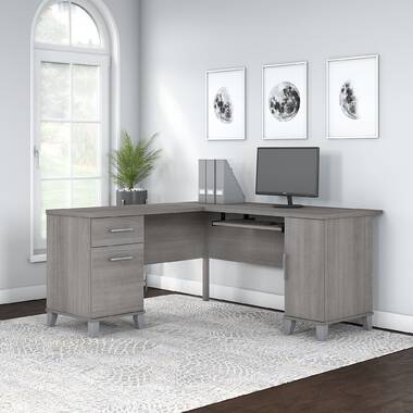 Buy Nexora L shape Modular Office Table with Three Drawers (Exotic