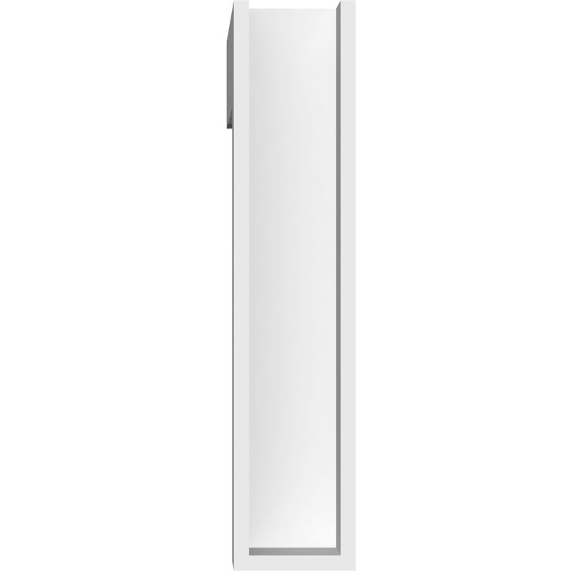 Support standard en PVC de qualité architecturale standard avec extrémités en bloc, H 14 po x l 3 po x P 12 po