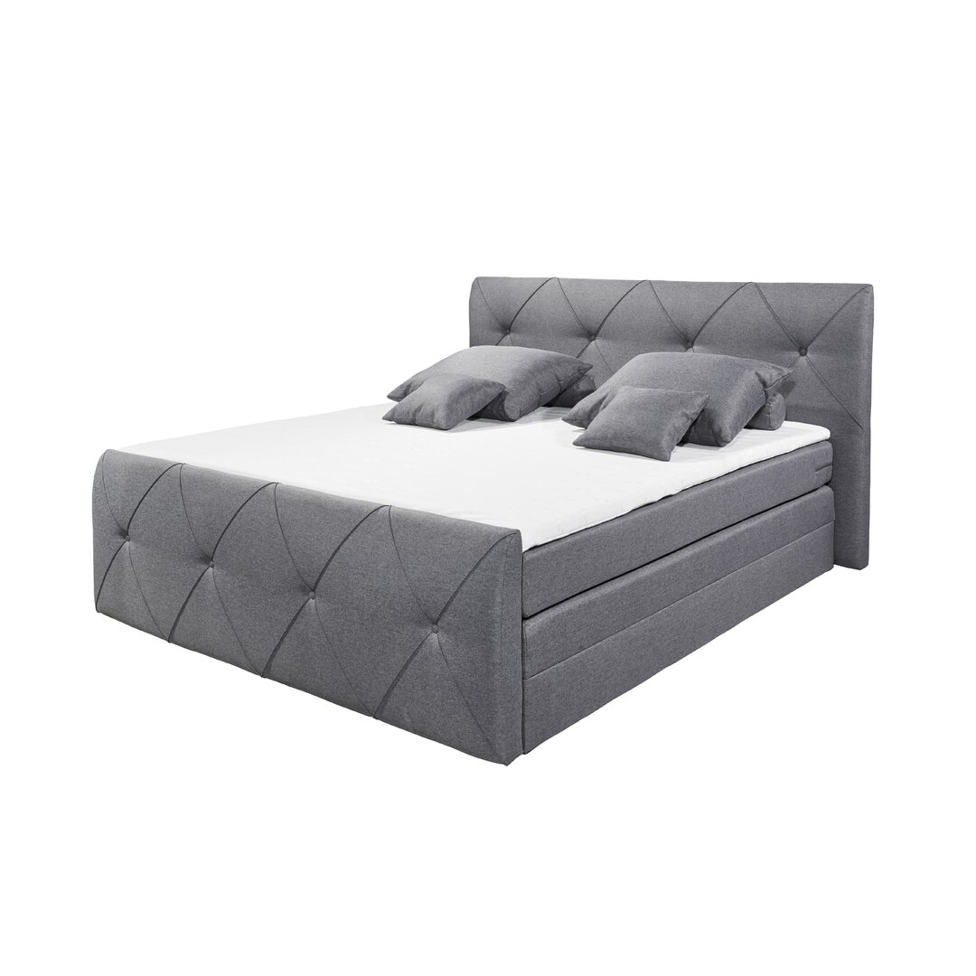 Boxspringbett Cimarr mit Topper und Bettkasten