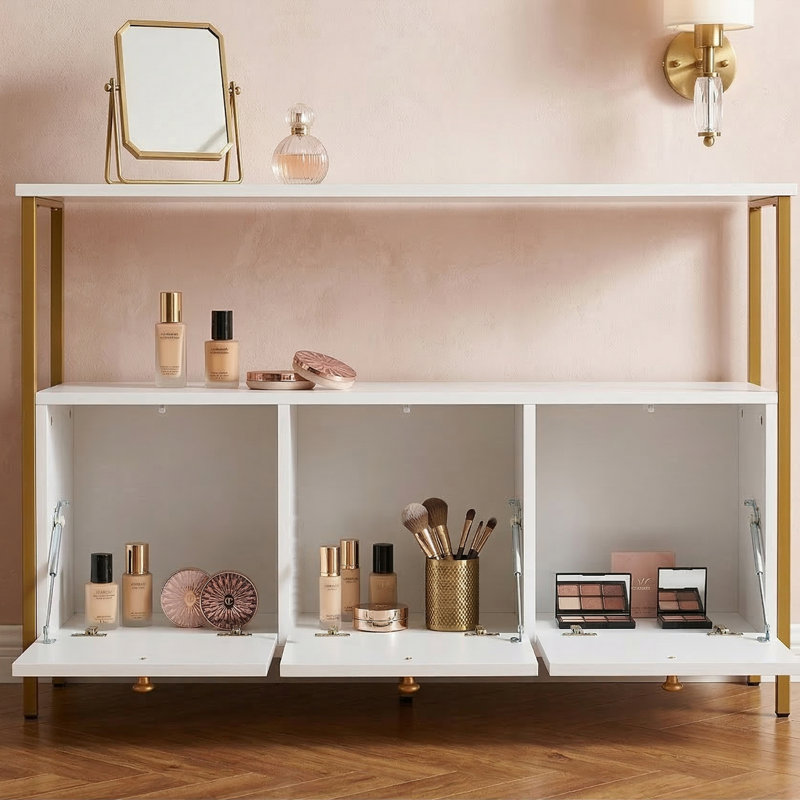 Console, Blanc, Doré