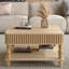 Table basse à plateau relevable cannelé 31,5 po avec rangement ouvert et caché-2072415423