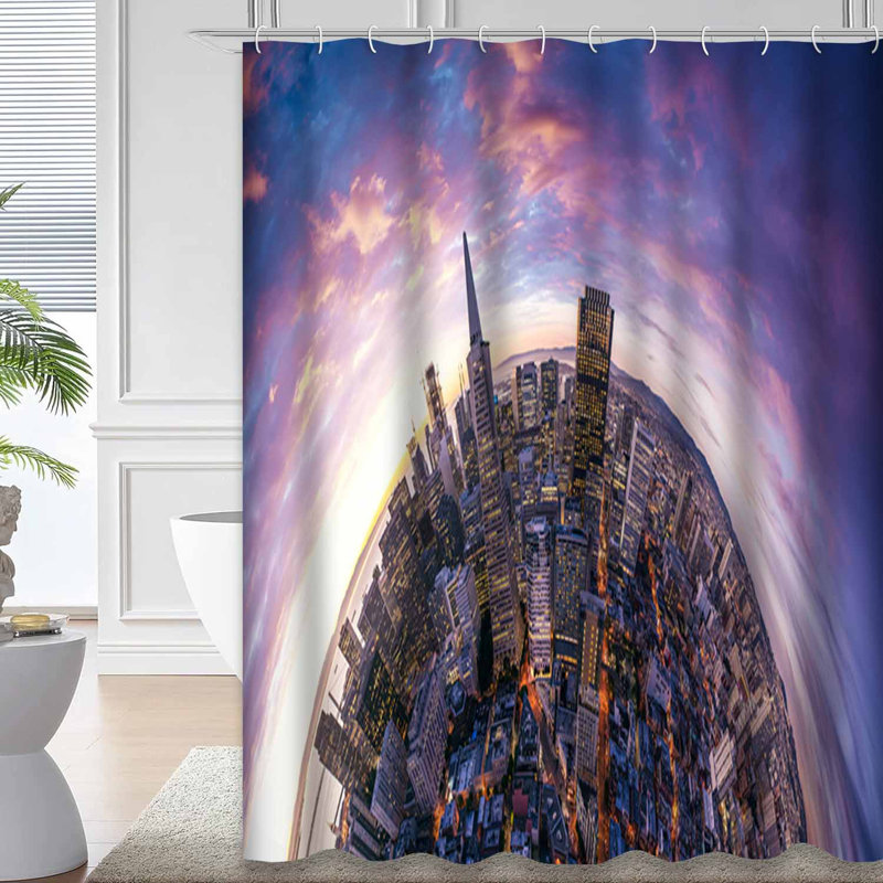Rideau de douche San Francisco Skyline City, L 72 po x l 78 po