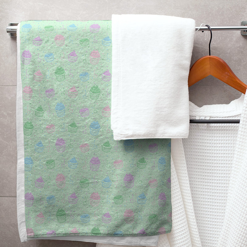 Katelyn Elizabeth Cotton Blend Bath Towel, Green