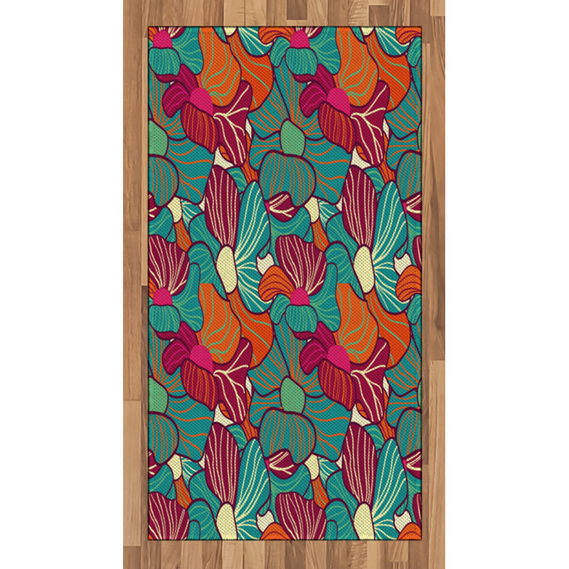 Washable Floral Indoor Rug, Rectangle 2'7" x 5'