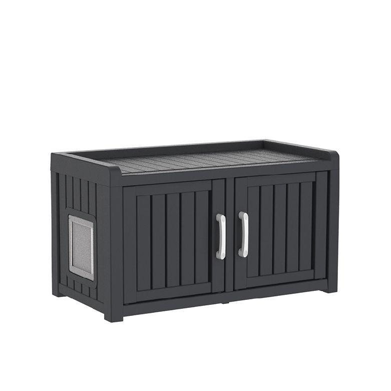Double‑Door Cat Cabinet, Black