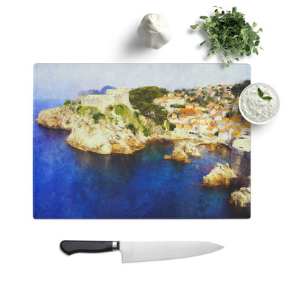 Dubrovnik in Croatia Painting Chopping Board