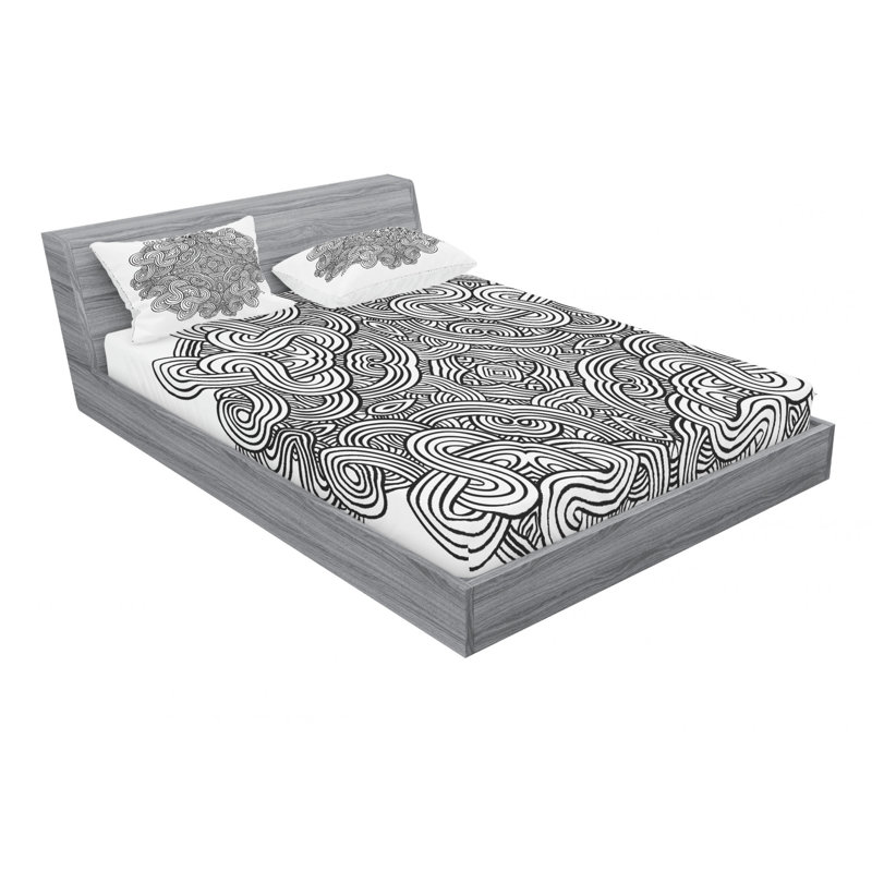 Microfiber Sheet Set, Queen Sheet Set with Fitted Sheet