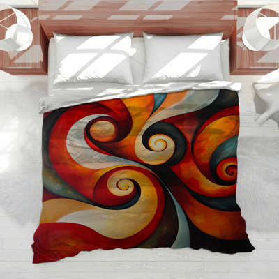 Swirls Bedding Abstract Comforter Art Deco