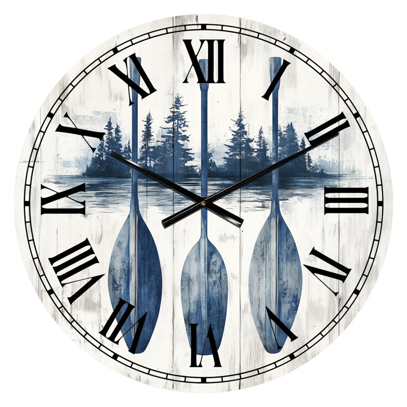 Horloge murale surdimensionnée The Blue Moose - Oars, Petit
