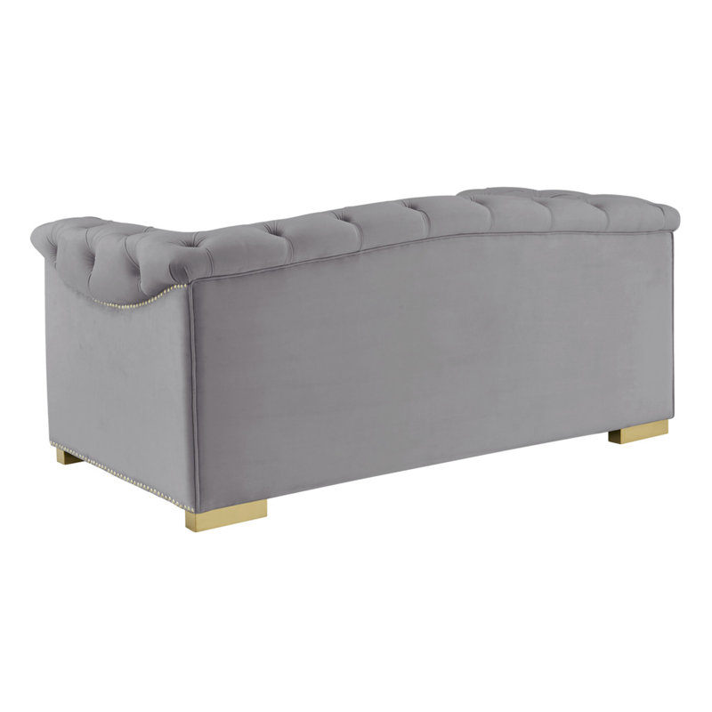 Canapé 92,1 po, Velours crème, H 29,9 po x l 68,5 po x P 35,4 po