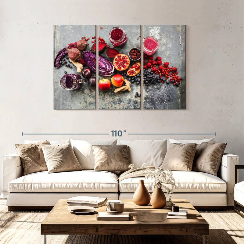 Yarlin Fruit Smoothie Ingredients, 48" H x 74" W