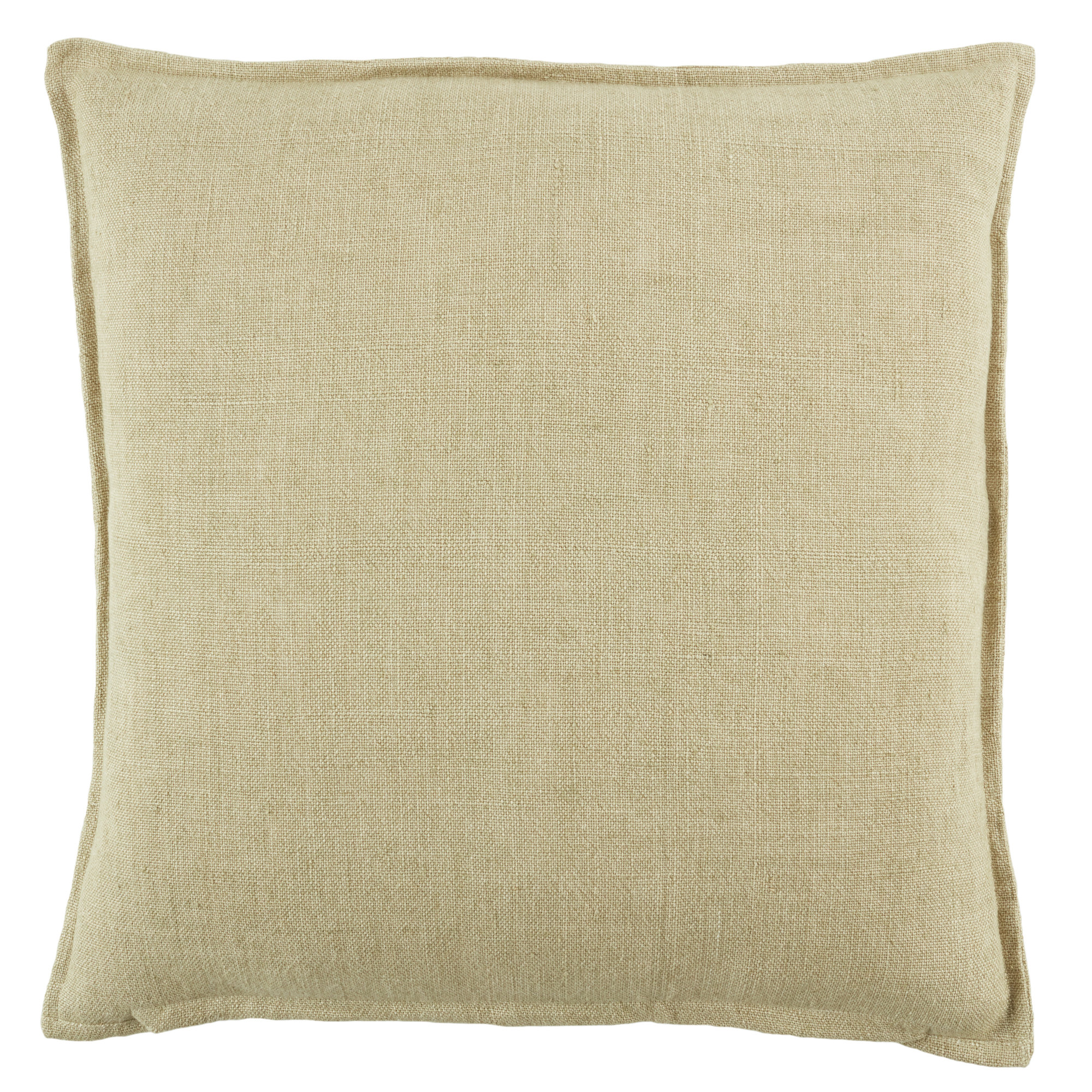 Burbank Linen Throw Pillow, Light Beige, Down, 20" x 20"