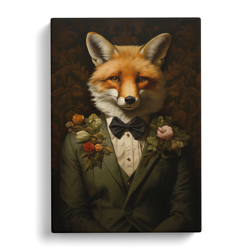 Fox Renaissance Art - Wrapped Canvas, 76cm H x 50cm W x 3cm D