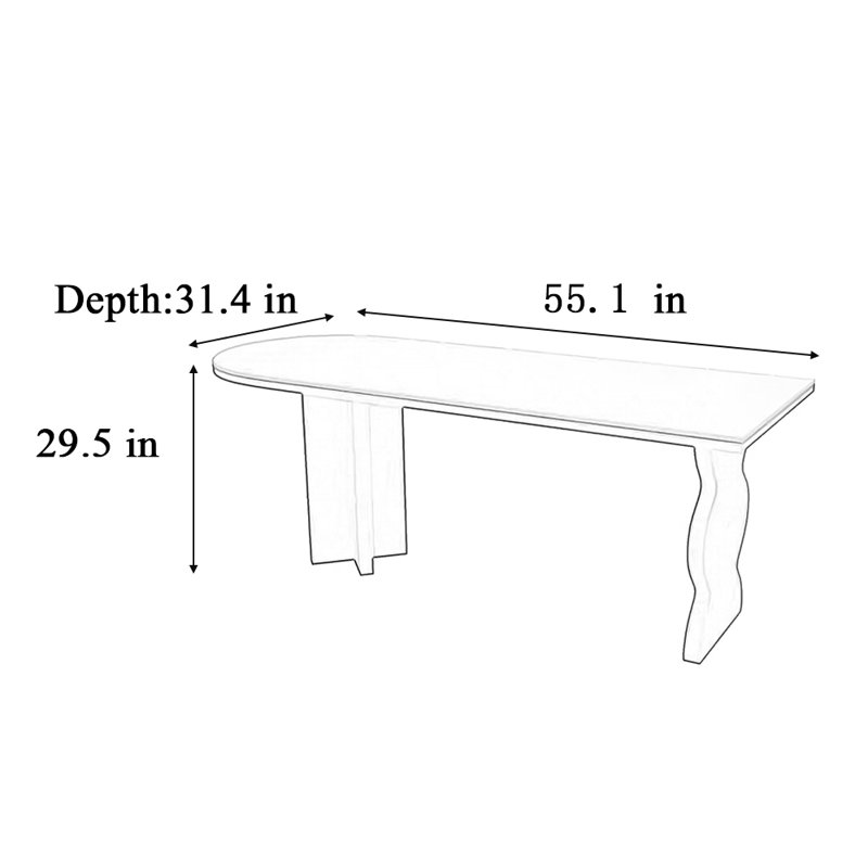 Haashir, Brun, H 29,5 po x L 55,1 po x l 31,4 po