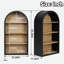 Landlith 43" Tall Arched Wooden Bookcase with 4 Storage Shelves