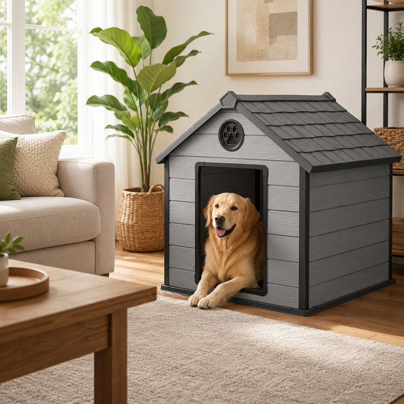 Niche pour chien d'extérieur résistante aux intempéries