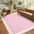 Washable 2x6 Runner Rug Gray Long Non-Slip Carpet Foldable Bordered Low Pile Stain-Resistant Indoor Accent Mat