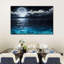 Pleine lune romantique sur toile-496687136