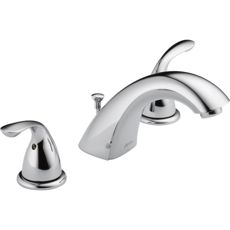 Classic Widespread Bathroom Faucet with Drain Assembly, Chrome