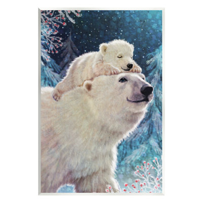 " Polar Bear & Cub Winter Scene " by Pip Wilson