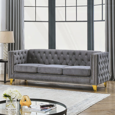 Modern Couch Upholstered Sofa 2PCS