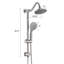 Système de pomme de douche double en nickel brossé avec hauteur réglable, pluie de 6 pouces et poche en nickel, pour un look élégant