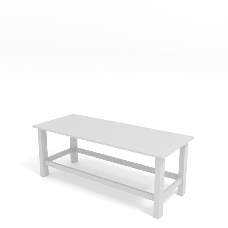 Calel Rectangular Outdoor Coffee Table - 120 cm W 50 cm D, White