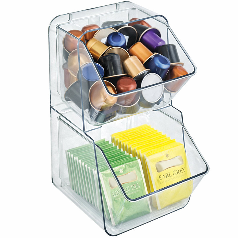 Organisateur transparent Azar à deux niveaux, paquet de 2