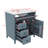 30-Inch Independent Bathroom Vanity With Sink, 3 Left-Side Drawers, Right Cabinet With Adjustable Shelves-607184272