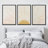 Bright Light Yellow Burst Artwork, Neutral Abstract Minimalist Boho Wall Pictures, Framed Canvas Giclée Print 3 Pieces Wall Art" -72966204-72966203-119390337