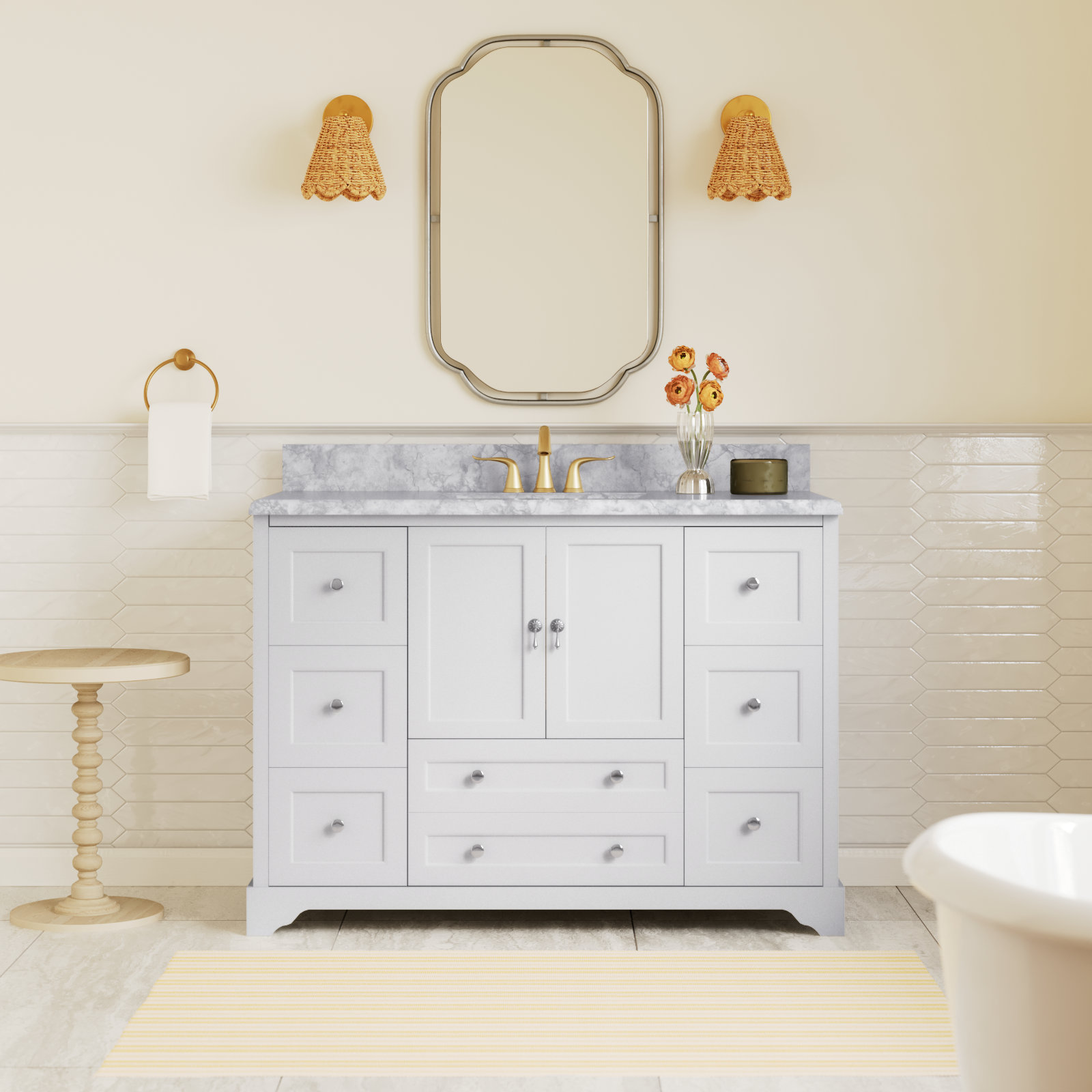 Tilford 48'' Single Bathroom Vanity, White