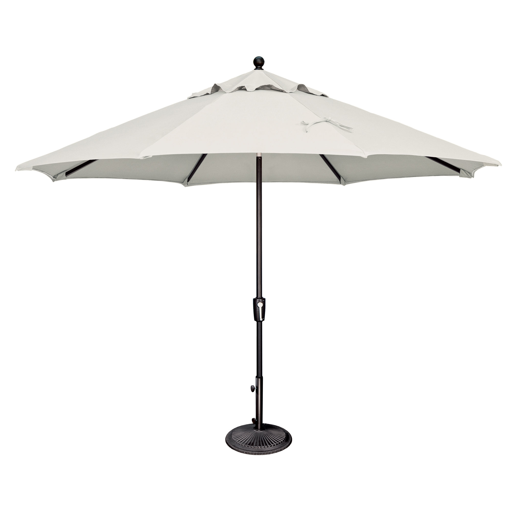 132'' Sunbrella® Outdoor Umbrella, Black, White Sunbrella®