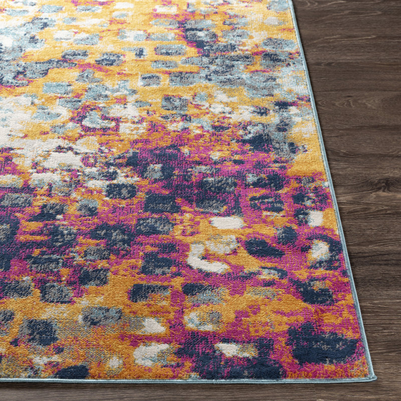 Modern Abstract Multicolour/Blue, Rectangle 200 x 275cm