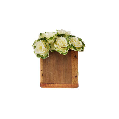 Boîte carrée en bois massif
