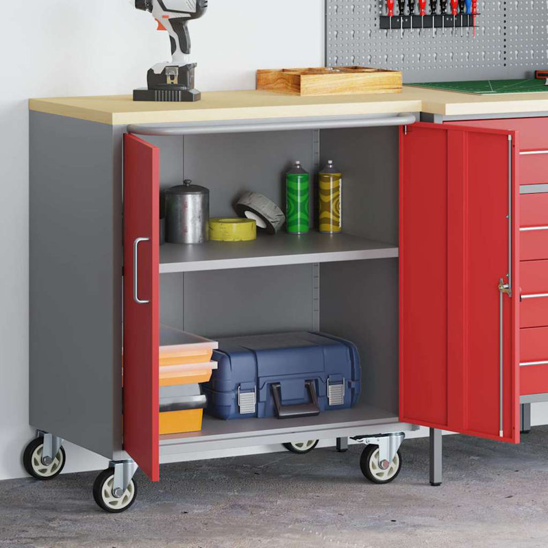 75cm W Powder-coated Steel Top Workbench