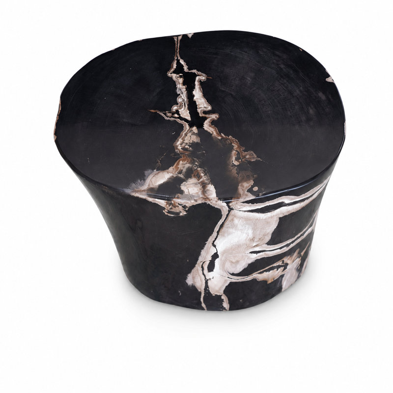 Elements Accent Stool, Natural Dark