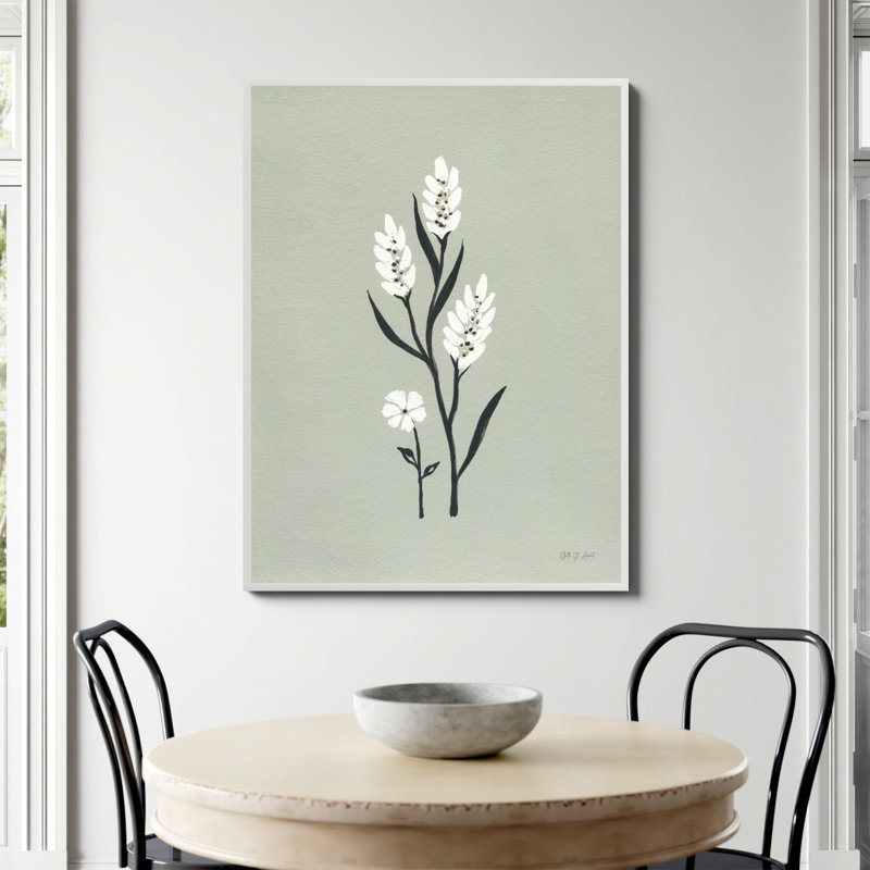 «Petite Floral III» d'Yvette St. Amant, Papier avec cadre unique blanc, Non, H 48 po x l 36 po