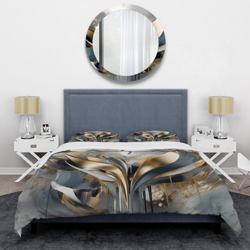 Ensemble de housse de couette en microfibre / polyester Abstract Shapes And Lines IV Bedding